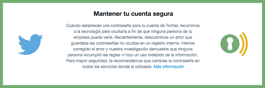 Twitter – Fallo de seguridad